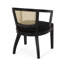 Chaises de salle à manger en velours Ashia, bois d'hévéa et canne-74021929