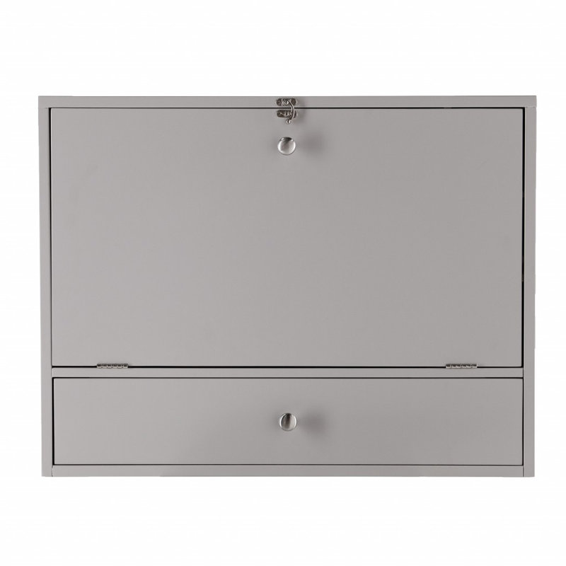 Bureau mural pliant, Gris