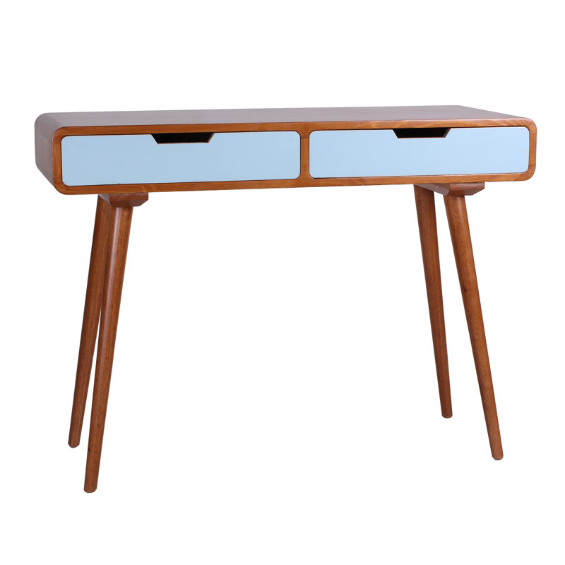 101.85cm Solid Wood Console Table, Aqua