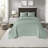 Antimicrobial Oversized Reversible Bedding Set, Cotton Seafoam