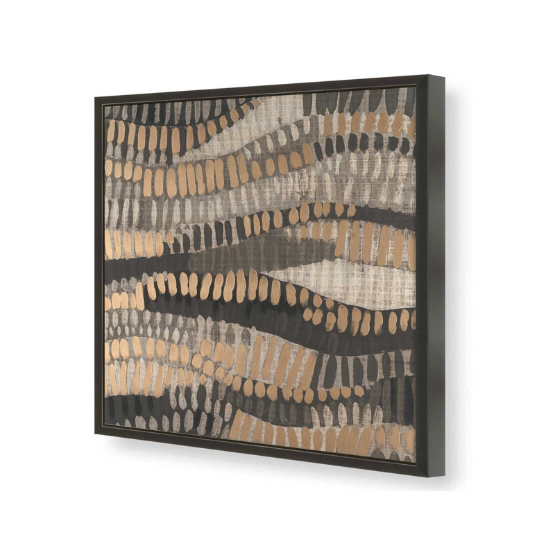 «Metallic Onulation I» par June Erica Vess, reproduction d'art, Noir, H 12 po x l 12 po