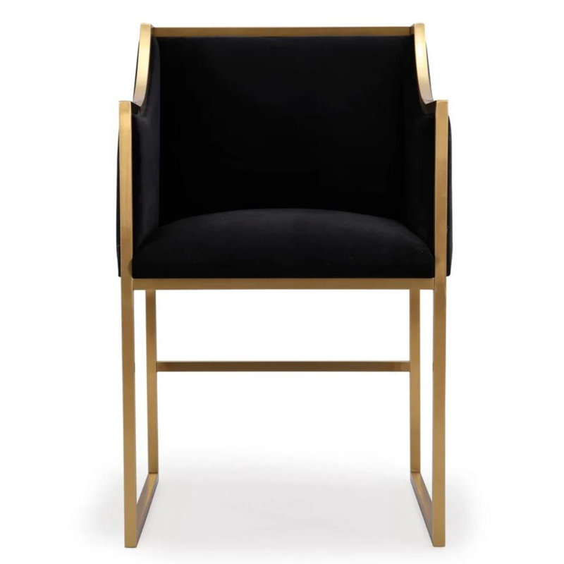 Chaise Alleb, Noir, Or