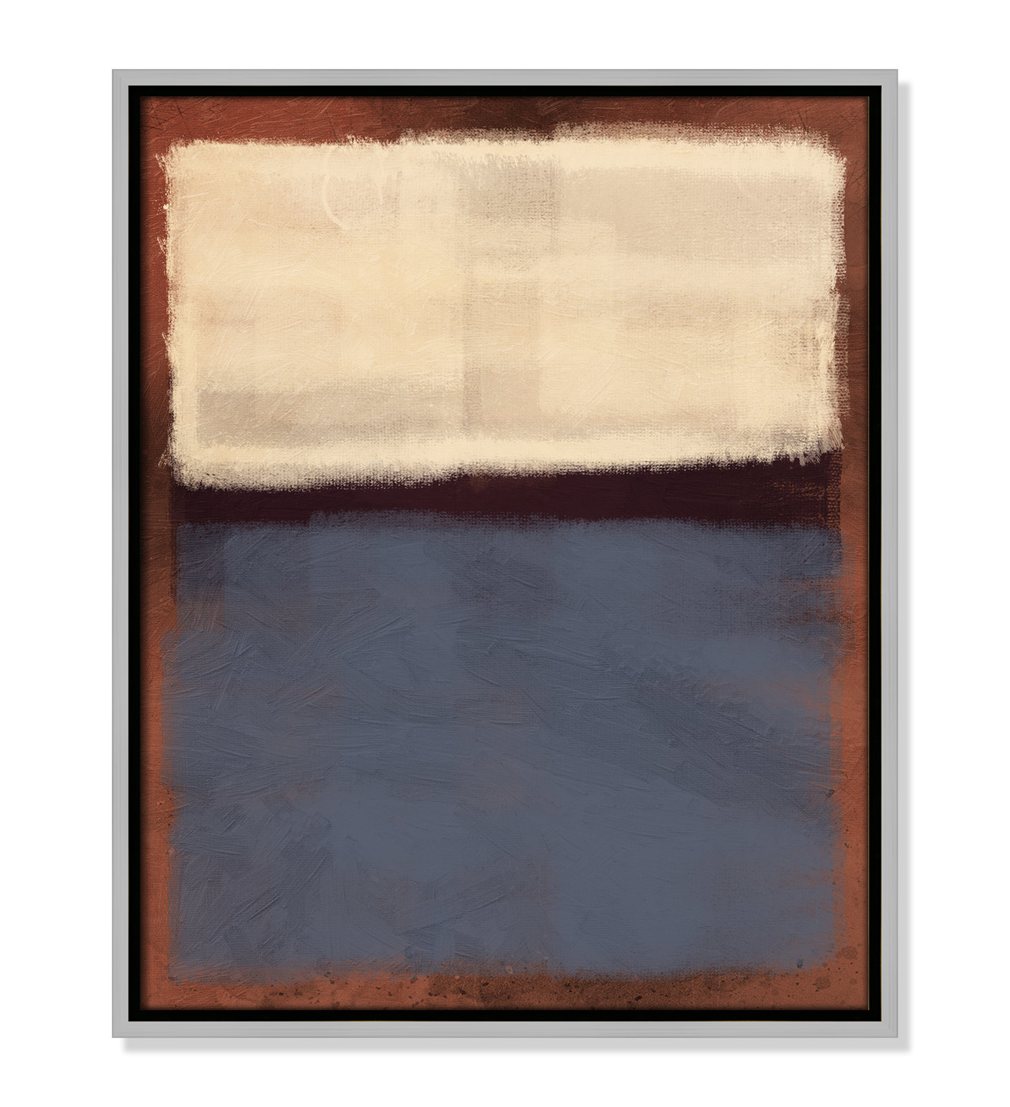 Coronado "Alabaster Burst" Painting, Silver Framed, 21.5" H x 17.5" W x 2" D