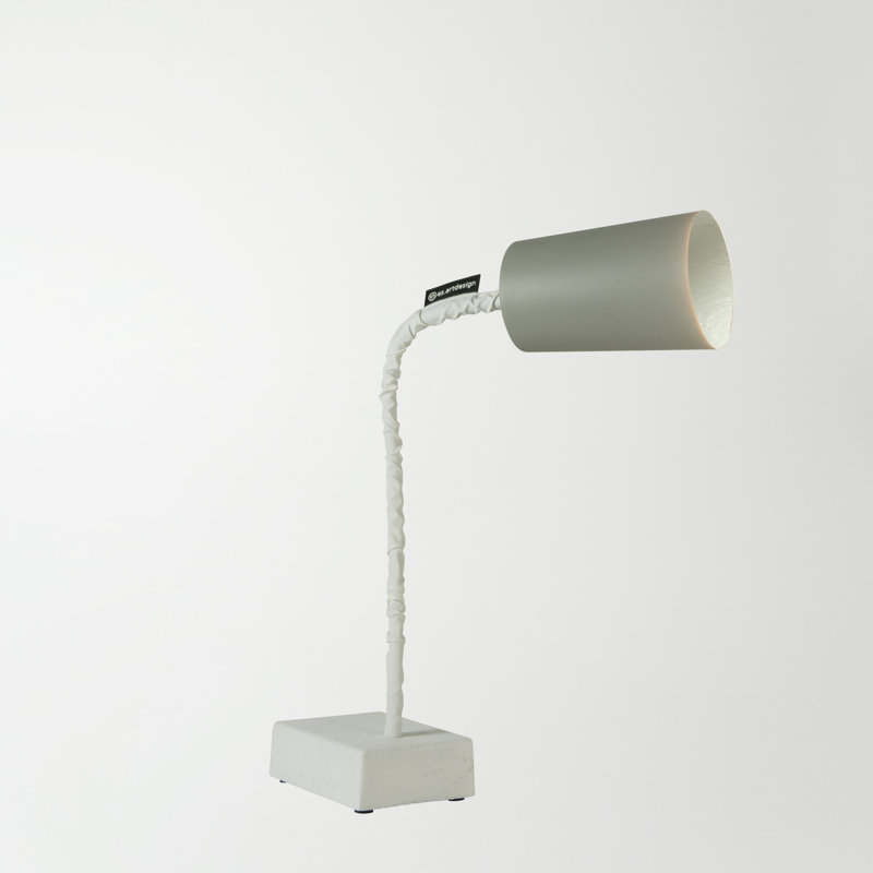 Adjustable Metal Desk Lamp, White
