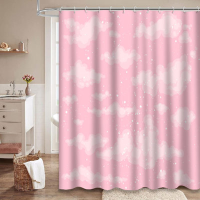 Joli rideau de douche avec 12 crochets