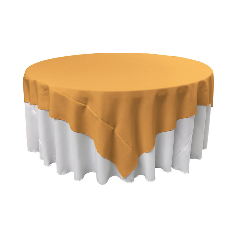 Solid Color Square Tablecloth - Basics by Wayfair™, Gold, 90" Square