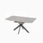 Très grande table de salle à manger de 62,15 po à rallonge de 78,15 po de style Mid-Century moderne pour salle à manger, table de fête, table de conférence, pieds en X en métal noir.