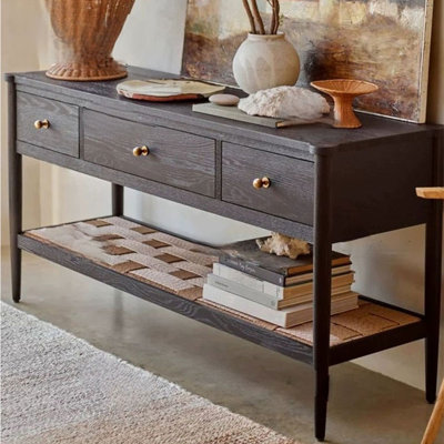 Table d'entrée de style américain en bois massif rétro