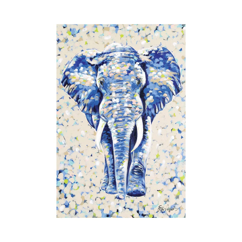 Peanut Elephant - Wrapped Canvas Painting, 66.04 cm H x 45.72 cm W x 1.91 cm D