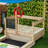 Outsunny x Solid Wood Sandbox with Cover