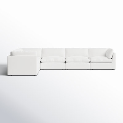 Josefa Upholstered L-Shaped Sectional with Ottoman Left Hand Facing