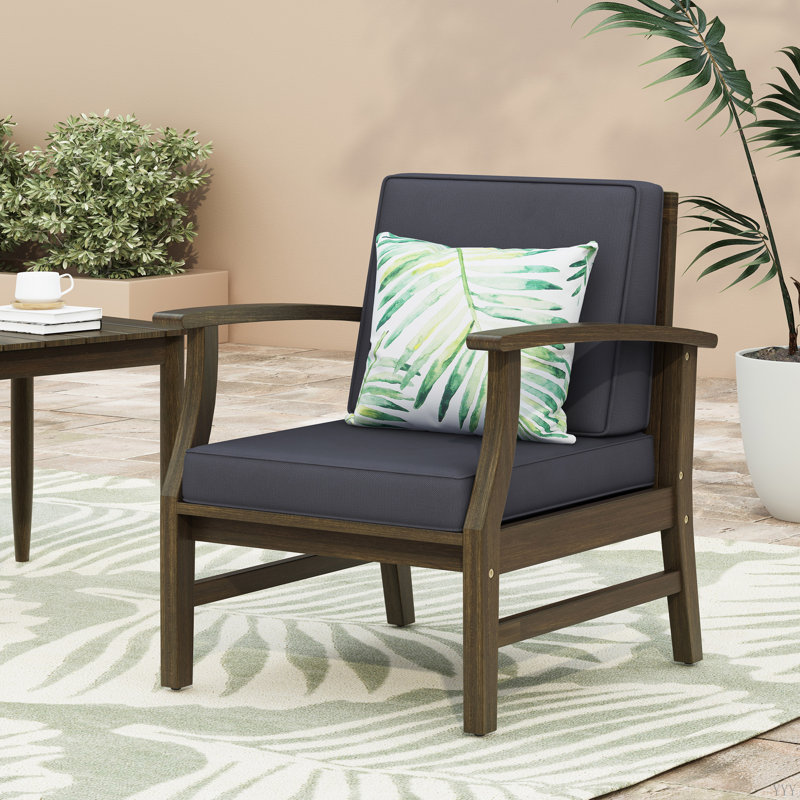 Fauteuil club Perla, Brun, Gris foncé
