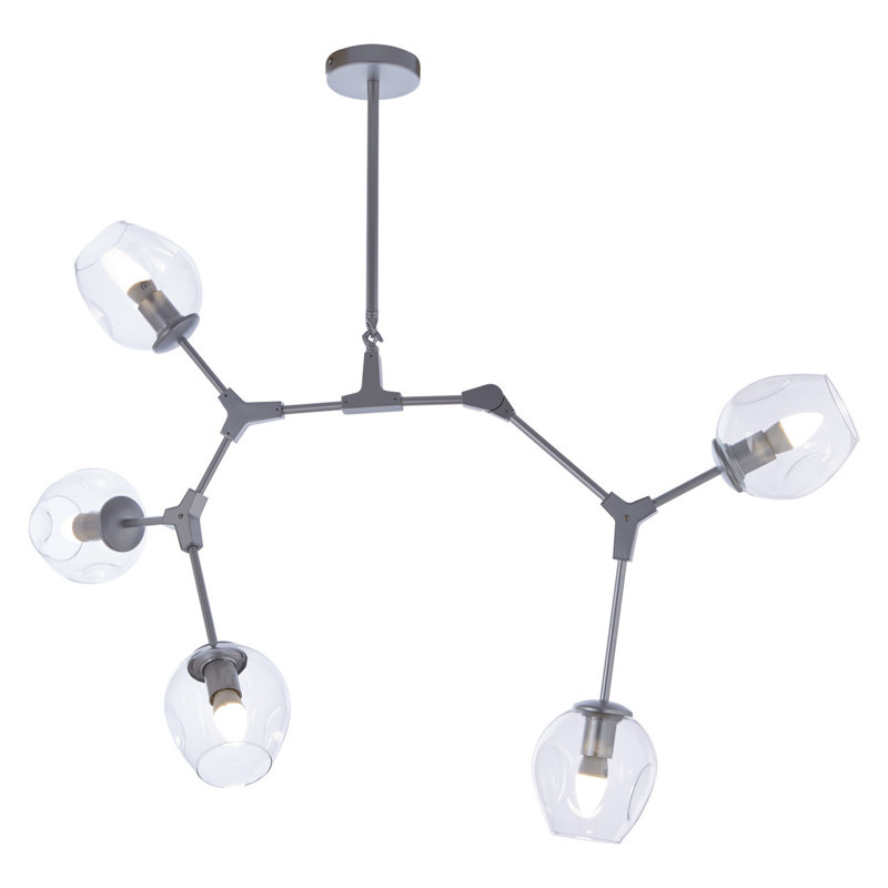 Kane 5 - Light Silver Geometric Pendant