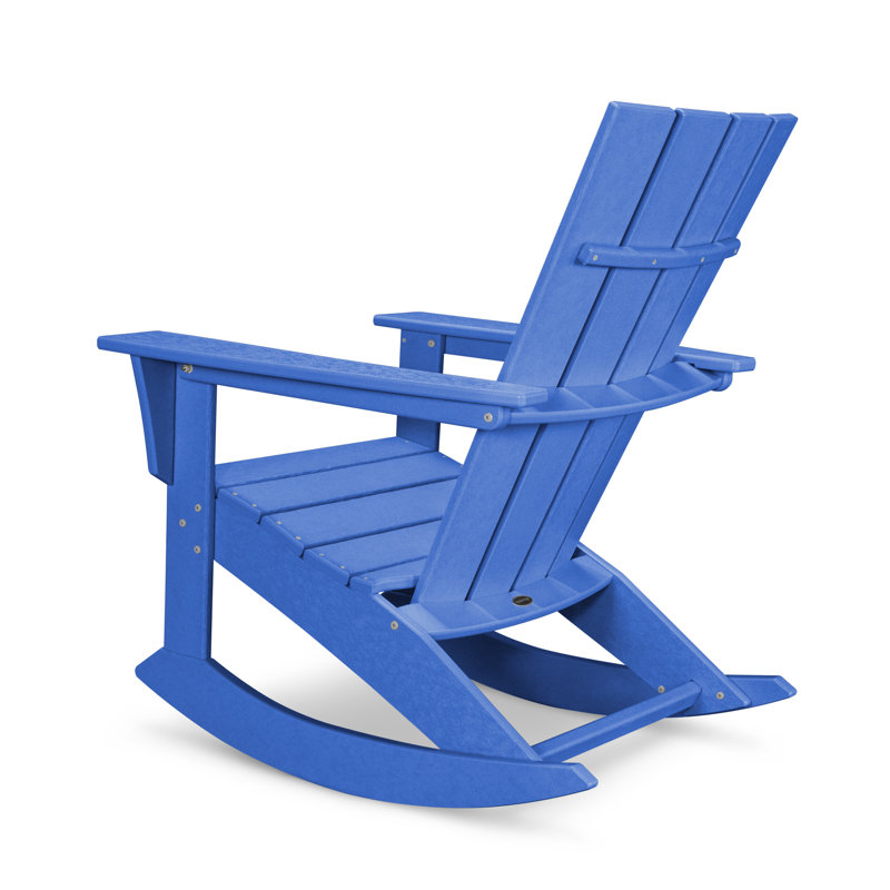 Chaise berçante POLYWOOD Quattro Adirondack, Bleu pacifique