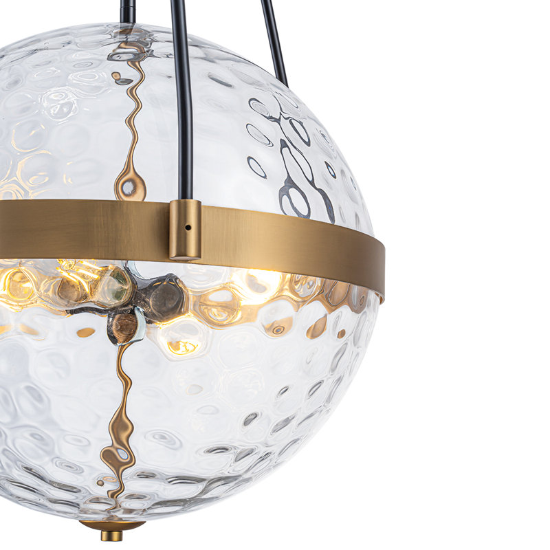 Luminaire suspendu en verre à 4 lumières à intensité variable
