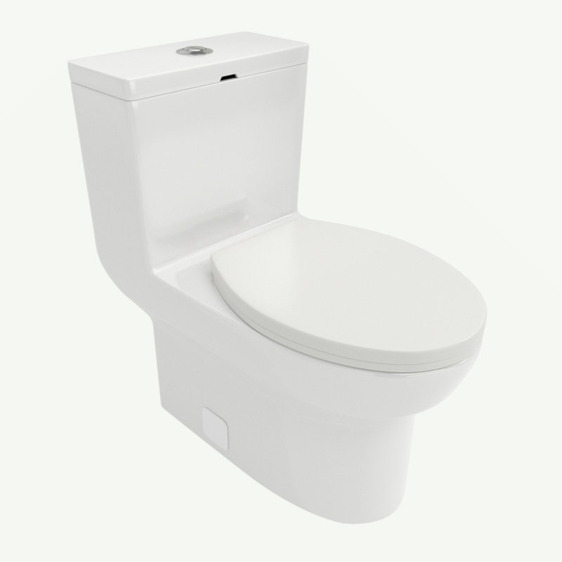 Toilette en céramique une pièce, double chasse avec siège à fermeture en douceur