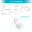 Ceramic One Piece Toilet - Strong Flushing Power, White Ceramic, 30 In. D X 16.62 W 29.6 H With Stable Structure Silent Flushing, White,