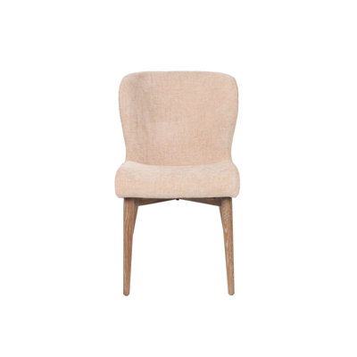 Chaise rembourrée Michelle, chenille champagne
