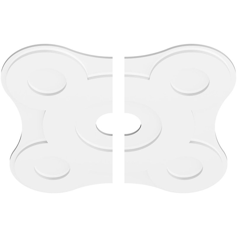 Médaillon de plafond contemporain en PVC de qualité architecturale 32 pi x P 5 po x P 11 po x P 1 po
