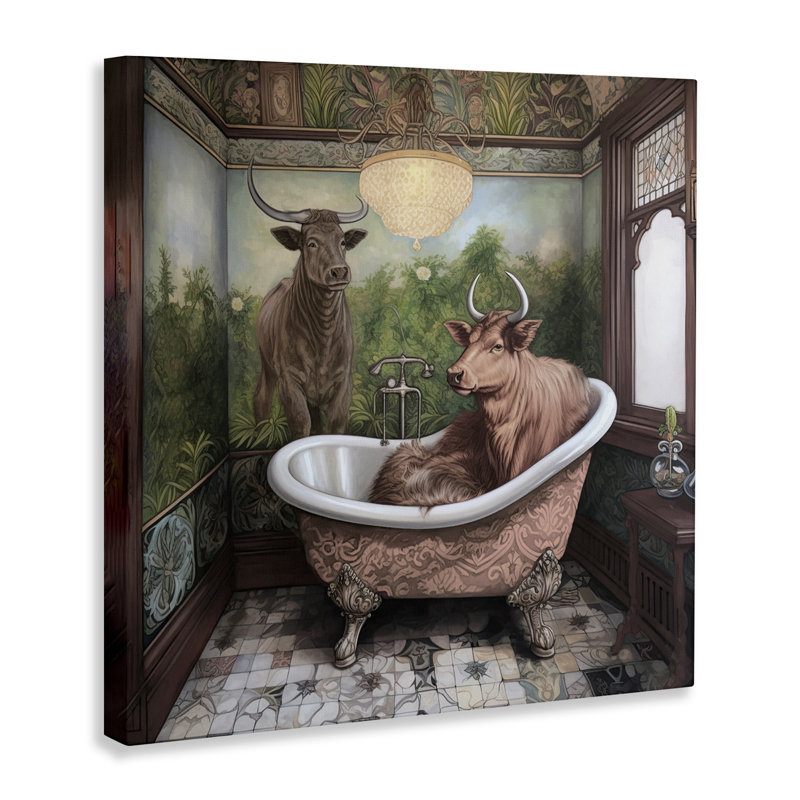 Toile pour baignoire Longhorn, par Sasha, H 24 po x l 24 po