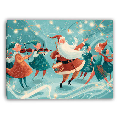 Père Noël et elfes, concert d'hiver sur toile tendue