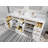 84'' Double Bathroom Vanity with Quartz Top-90700909-90700910