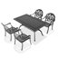 Patio avec 5 meubles et coussins en fonte d'aluminium - Structure résistante à la rouille