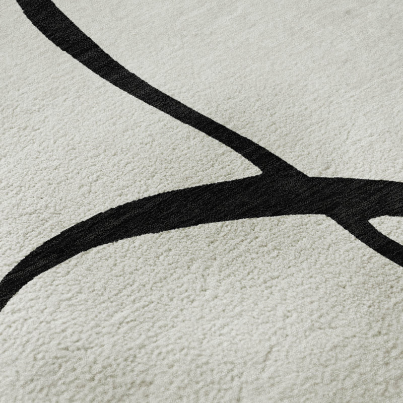 Premium Machine Washable Corum AMF999 Swirls Rug, Runner 2'3" x 7'6"
