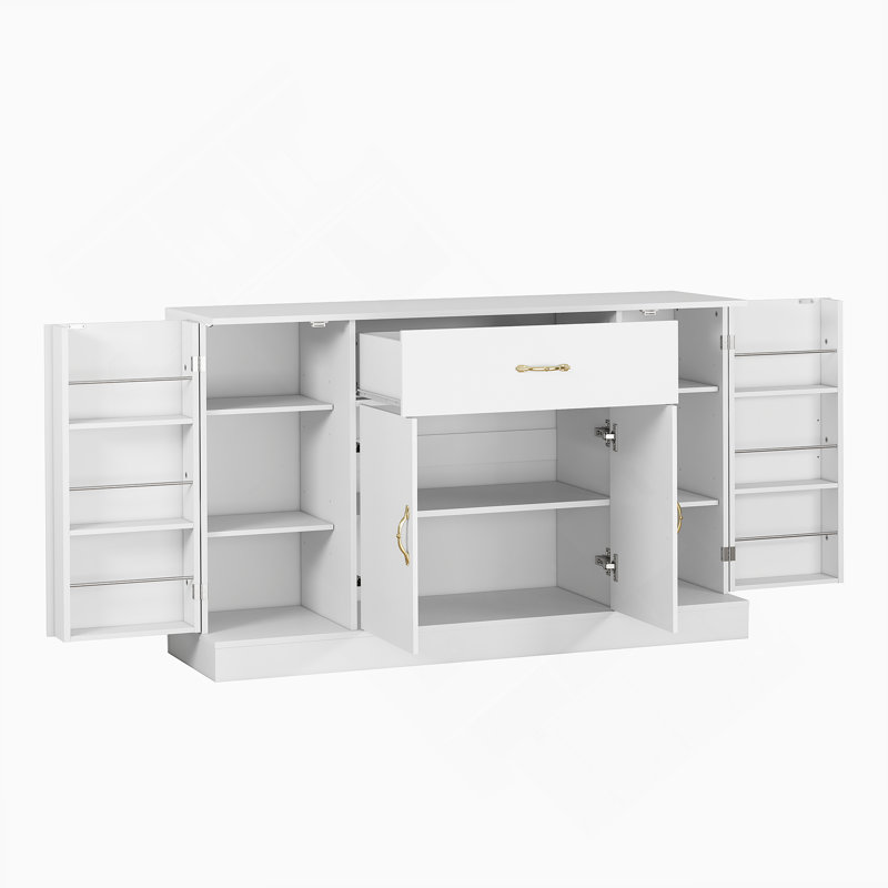 Sideboard Buffet Cabinet, Kitchen Storage Cabinet With 1 Drawer And 4 Doors