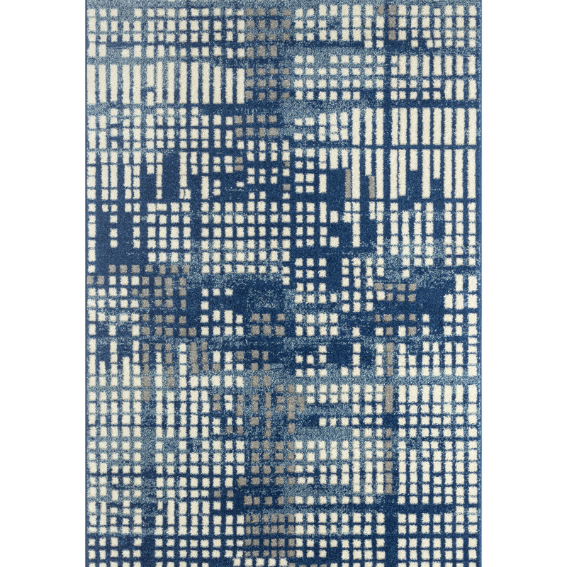 Tapis bleu marine Abani Labastide CAS290A, Rectangle 5 pi 3 po x 7 pi 6 po