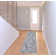 Tapis en polyester lavable à la machine Medallion en bleu clair / orange / gris