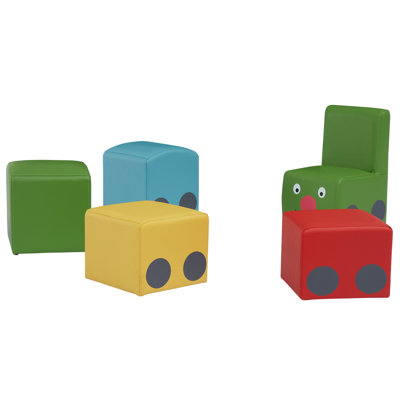 Cube 5 - Piece Kids Soft Seating