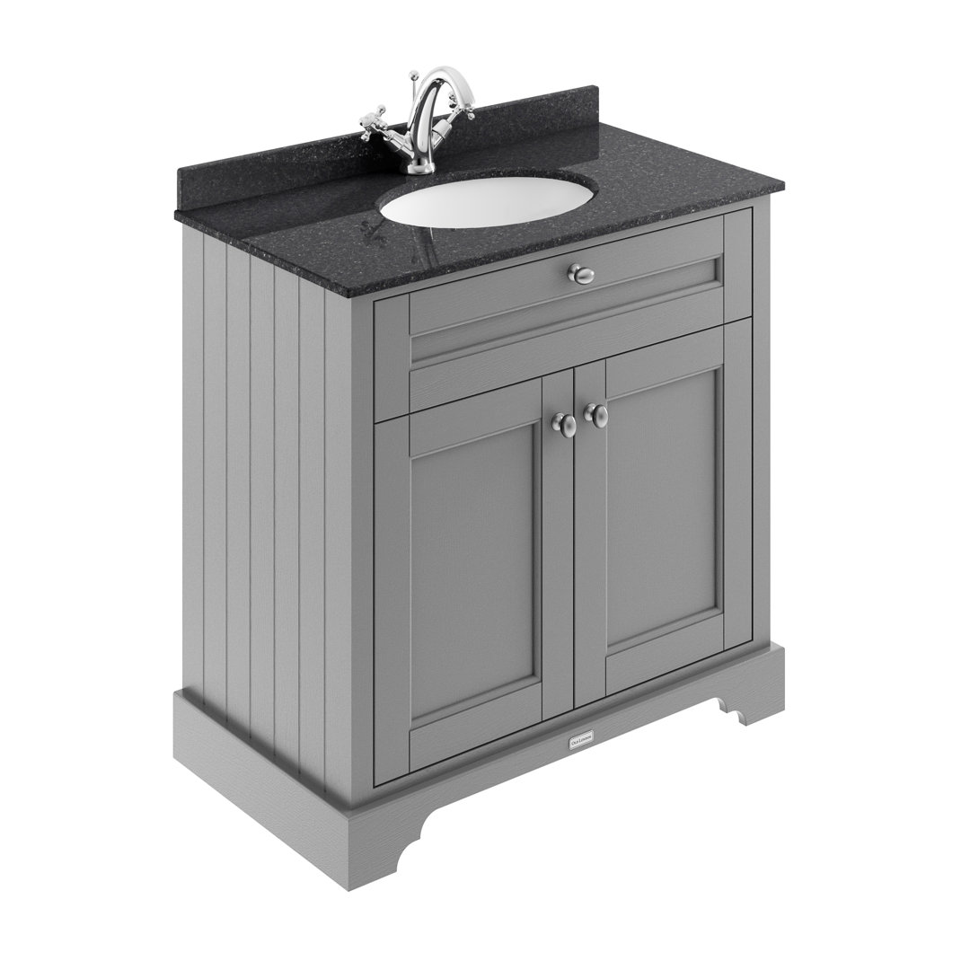 Old London 820mm Single Bathroom Vanity with Integrated Ceramic Basin