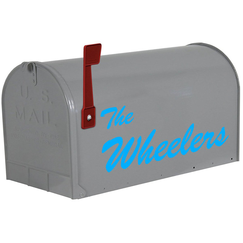 6 po lettre de maison autocollante, Bleu ciel, Oui