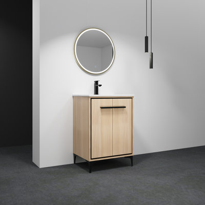 Base de meuble-lavabo 24 po avec lavabo