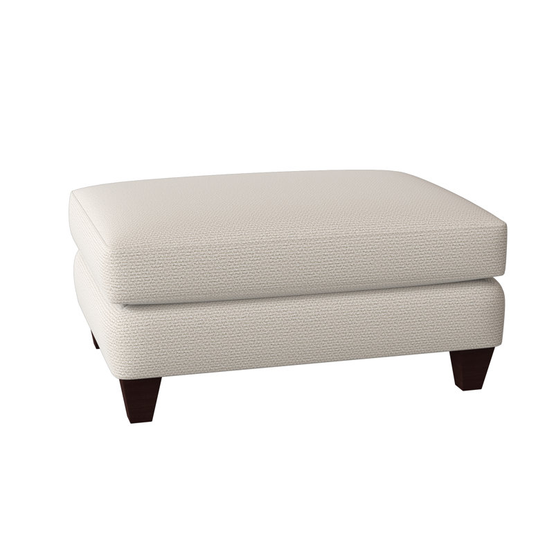 Mila Ottoman, Mocha, Cream Chenille 1548-002