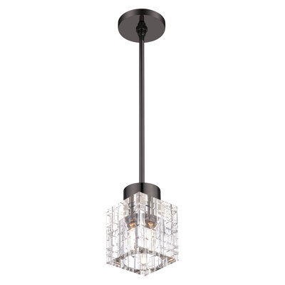1 - Light Black Chrome Crystal Pendant