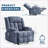 Recliner Chair, Manual Reclining Sofa with Massage and Heat, Comfy Overstuffed Rocking Chair with 3 Positions, 2 Side Pockets, 2 Front Pockets, and Cup Holder, Recliner Single Sofa Seat-747002522