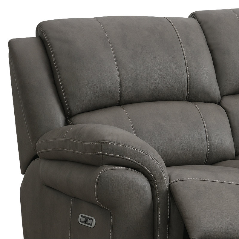 Coomes 2 Seater Electric Reclining Loveseat, Grey