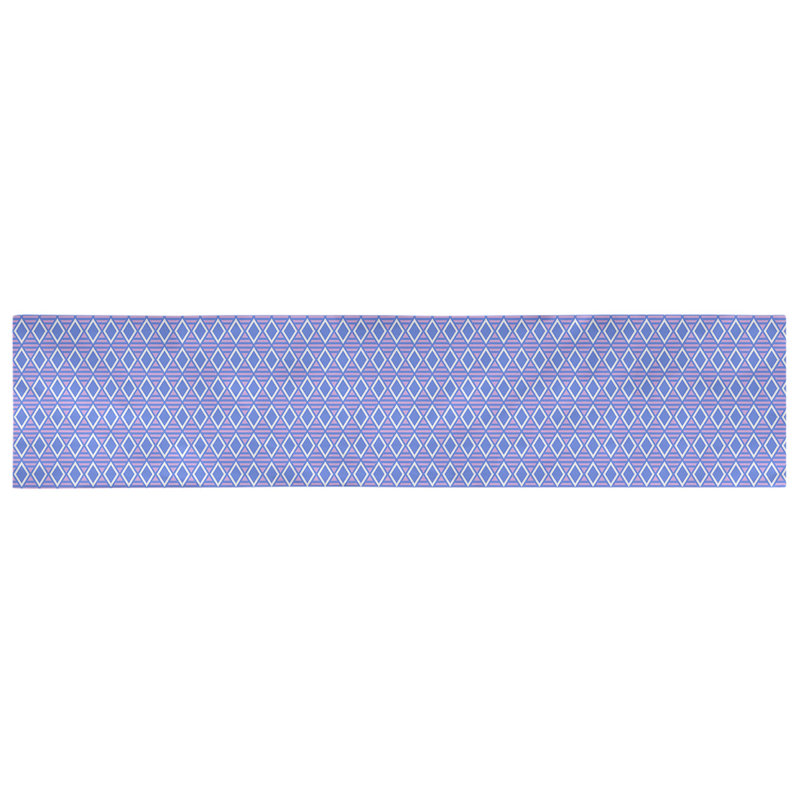 Chemin de table à carreaux géométriques Avicia, 73,5 po x 17,5 po, Mauve, Coton