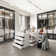 14-Drawer 1-Shelf Chest With Graceful Design And Tempered Glass Top