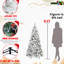 Arbre de Noël floqué de 5 pi avec 518 pointes et branches à aiguille dure, configuration à charnières à installation rapide pour les salles de jeux, support en métal, espaces saisonniers, espaces de rangement fixes, décor