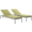 Chaise longue d'extérieur en aluminium avec coussins 3 pièces Shore-1521349610