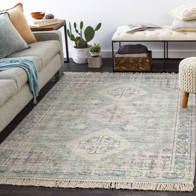 Wensley Oriental Flatweave Green/Khaki Area Rug