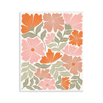 «Funky Asymmetric Florals», art mural par Taylor Shannon Designs