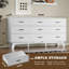 Commode 9 tiroirs large moderne avec base robuste en forme de X-964880181