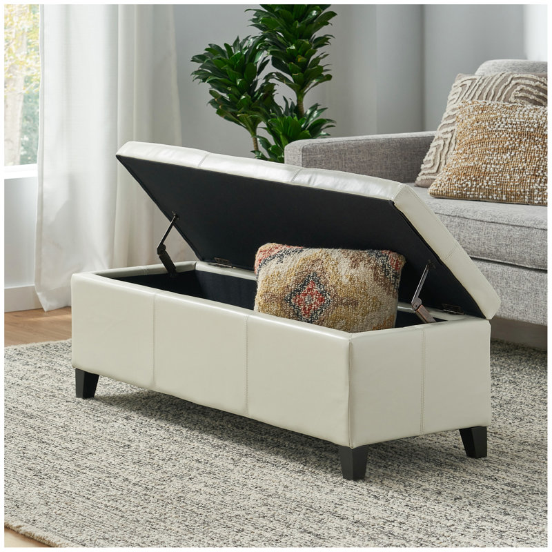 GLOUSTER RANGEMENT OTTOMAN V2, Ivoire ivoire