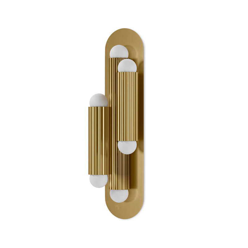 Vesta 6 - Light Sconce, Burnished Brass