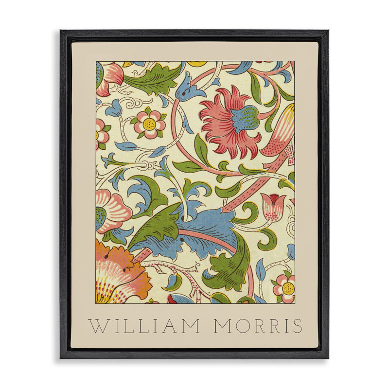 Élégant cadre flottant Boho Classic Flowers, design par Lil 'Rue, H 31 po x l 25 po, Cadre flottant noir de jais