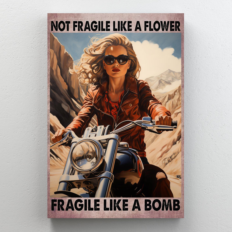 «Fragile Like A Bomb», reproduction d'art graphique sur toile tendue, H 20 po x l 16 po x P 1,25 po